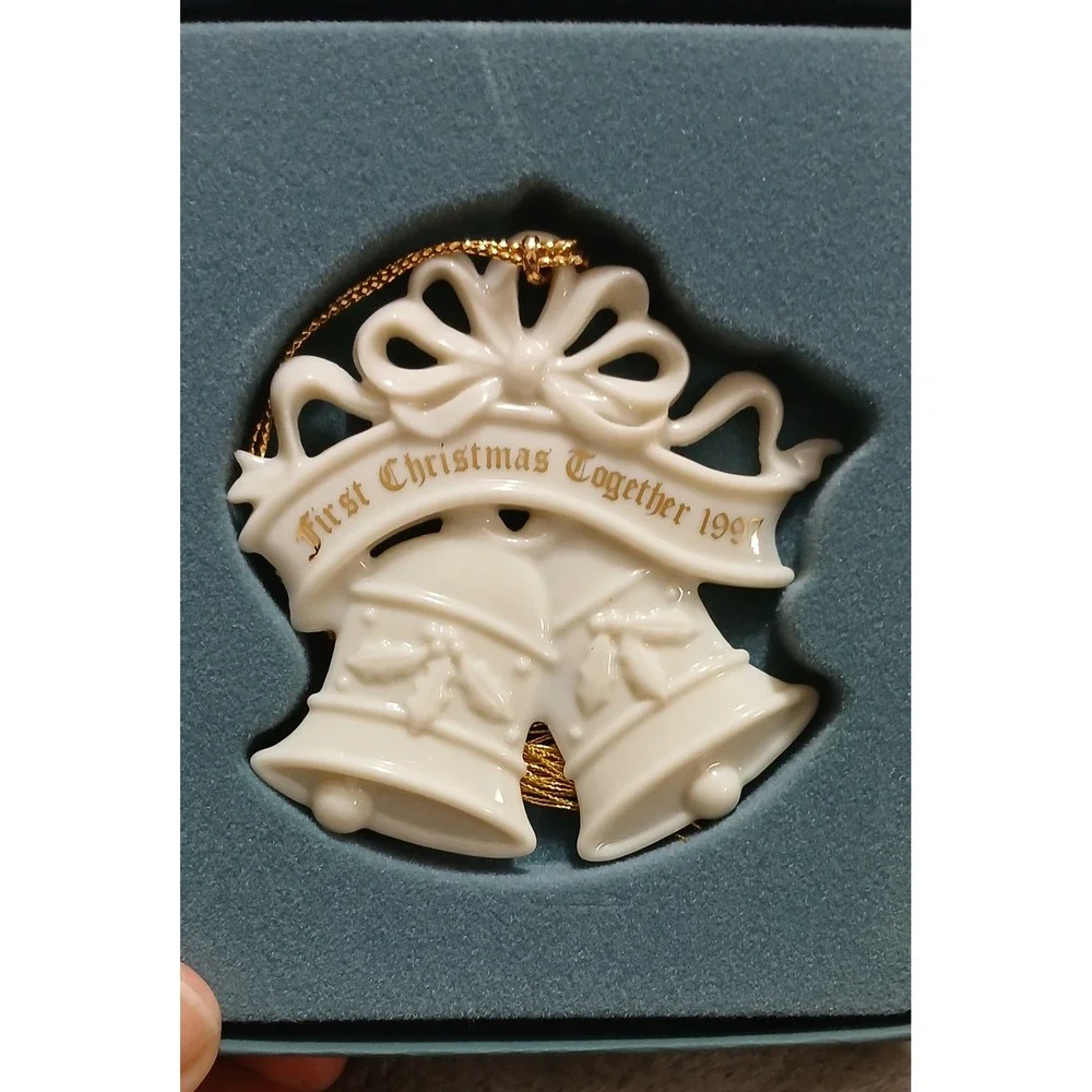Lenox First Christmas Together 1997 Bell Ornament New‎ in Box Vintage